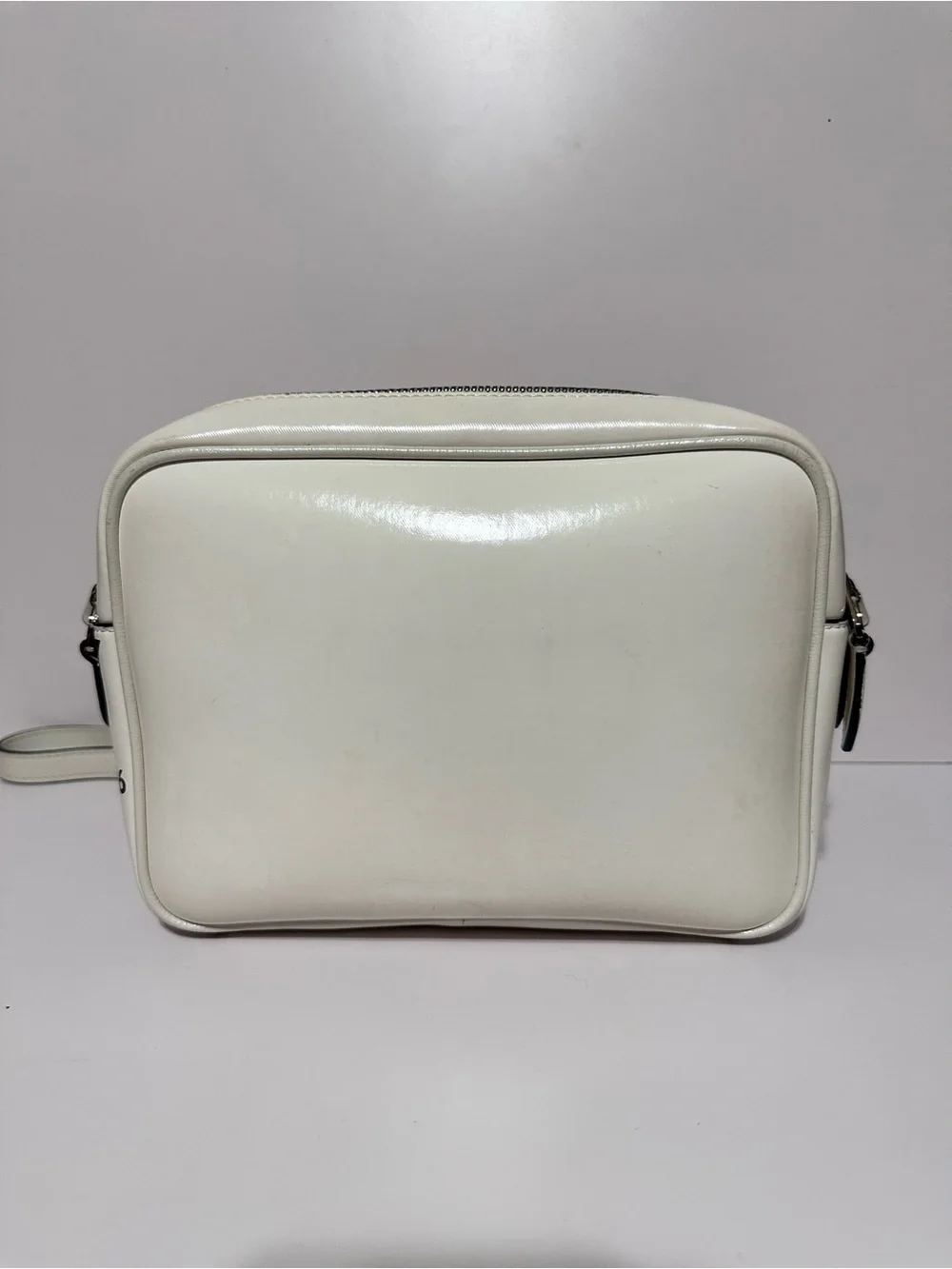 Burberry white leather